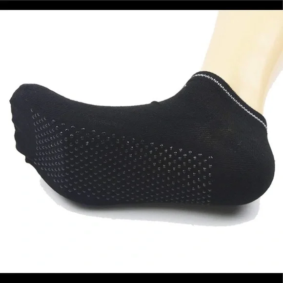 Cloud Force 10 Pack Black Yoga Barre Pilates Socks - Picture 5 of 6